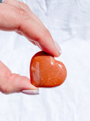 Peach MoonStone Heart | Small