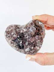 Amethyst with Inclusions Cluster Heart 195g