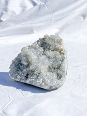 Apophyllite CutBase Cluster with Inclusions 500g