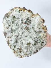Green Apophyllite with Prehnite Inclusions Statement Piece 3kg