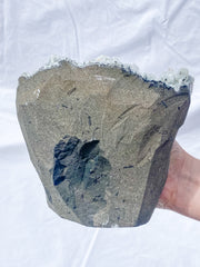 Chalcedony and Apophyllite CutBase Cluster 2.2kg