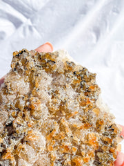 Frosted Citrine Cluster with Inclusions 1kg