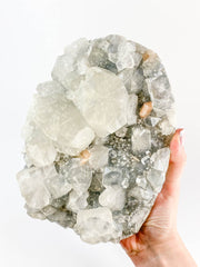 Apophyllite Chalcedony and Stilbite Cut Base Cluster 3.2kg