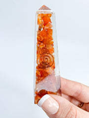 Orgonite Carnelian Obelisk | Medium