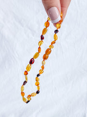 Amber Baby Teething Necklace Polished
