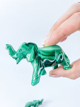 Malachite Elephant Carving