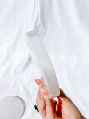 Selenite Flower of Life Plate | Full Moon