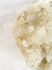 Glass Apophyllite Cluster with Druzy 3kg