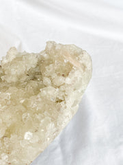 Glass Apophyllite Cluster with Druzy 3kg