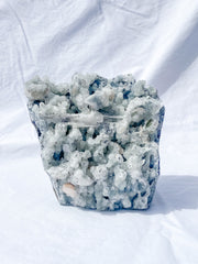 Chalcedony and Apophyllite CutBase Cluster 2.2kg