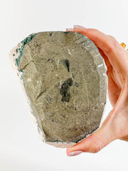 Apophyllite Cluster with Druzy Inclusions 840g