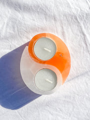 Selenite Yin & Yang Polished Candle Base
