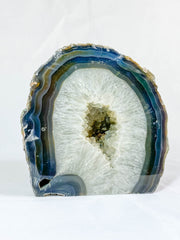 Agate and Died Quartz CutBase Geode 5.1kg