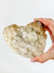 Apophyllite Cluster with Inclusions Heart 605g