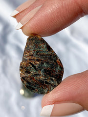 Astrophyllite Cabochon Natural Dark Teardrop Small