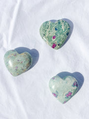 Ruby Fuchsite Heart | Medium