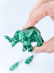 Malachite Elephant Carving