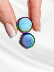Magnetic Hematite Rainbow Hexagonal Pair 42g