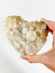 Apophyllite Cluster with Inclusions Heart 605g