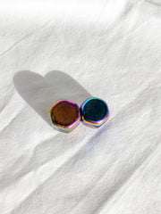 Magnetic Hematite Rainbow Hexagonal Pair 42g
