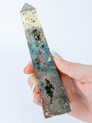 Pyrite with Cavities Obelisk 515g