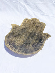 Hamsa Bronze Dish Dark | XX Large