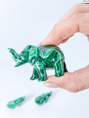 Malachite Elephant Carving