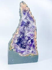 Amethyst and Pink Geode Statement Piece “Witches Hat” 8kg