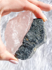 Rose Quartz and Black Tourmaline House Protection | Large