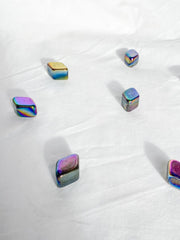 Magnetic Hematite Rainbow Diamonds Pair 42g