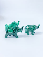 Malachite Elephant Carving