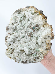 Green Apophyllite with Prehnite Inclusions Statement Piece 3kg