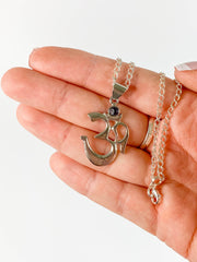 Om Amethyst Pendant