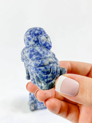 Sodalite Buddha Carving