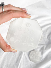 Selenite Meditation Chakra Plate