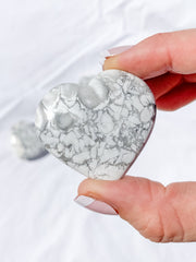 Howlite Heart | Medium