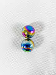 Magnetic Hematite Rainbow Sphere Pair | Mini