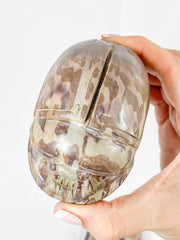 Zebra Stone Scarab Beetle Carving