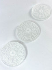 Selenite Astrology Plate Full Moon | Medium