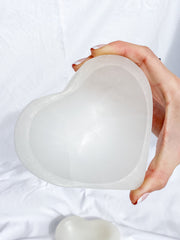 Selenite Heart Cleansing Bowl | X Large