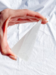 Selenite Obelisk | Medium