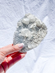 Apophyllite Frosted Cluster with Inclusions 630g