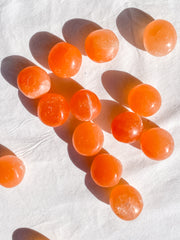 Orange Selenite Tumbles | Medium