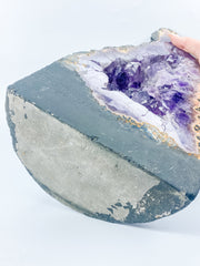 Amethyst and Pink Geode Statement Piece “Witches Hat” 8kg
