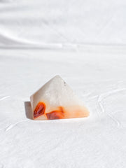 Carnelian Quartz Pyramid | Medium