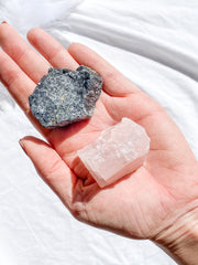 Rose Quartz and Black Tourmaline House Protection | Medium