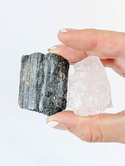 Rose Quartz and Black Tourmaline House Protection | Small