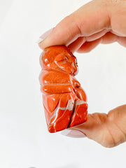 Red Jasper Buddha Carving