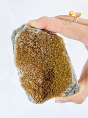 Caramel Amethyst CutBase Cluster 346g