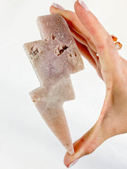 Pink Amethyst Lightning Bolt 209g